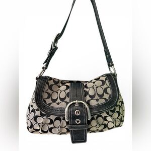 Rare Y2K coach Black and Tan Designer Shoulder Bag